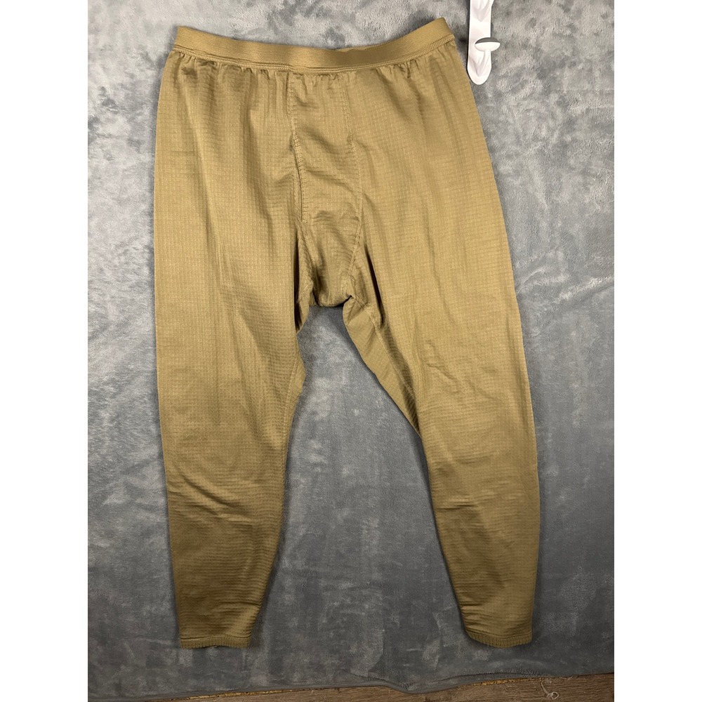 Peckham US Military Gen III Lvl 2 Waffle Fleece Thermal Pants Tan Large Regular